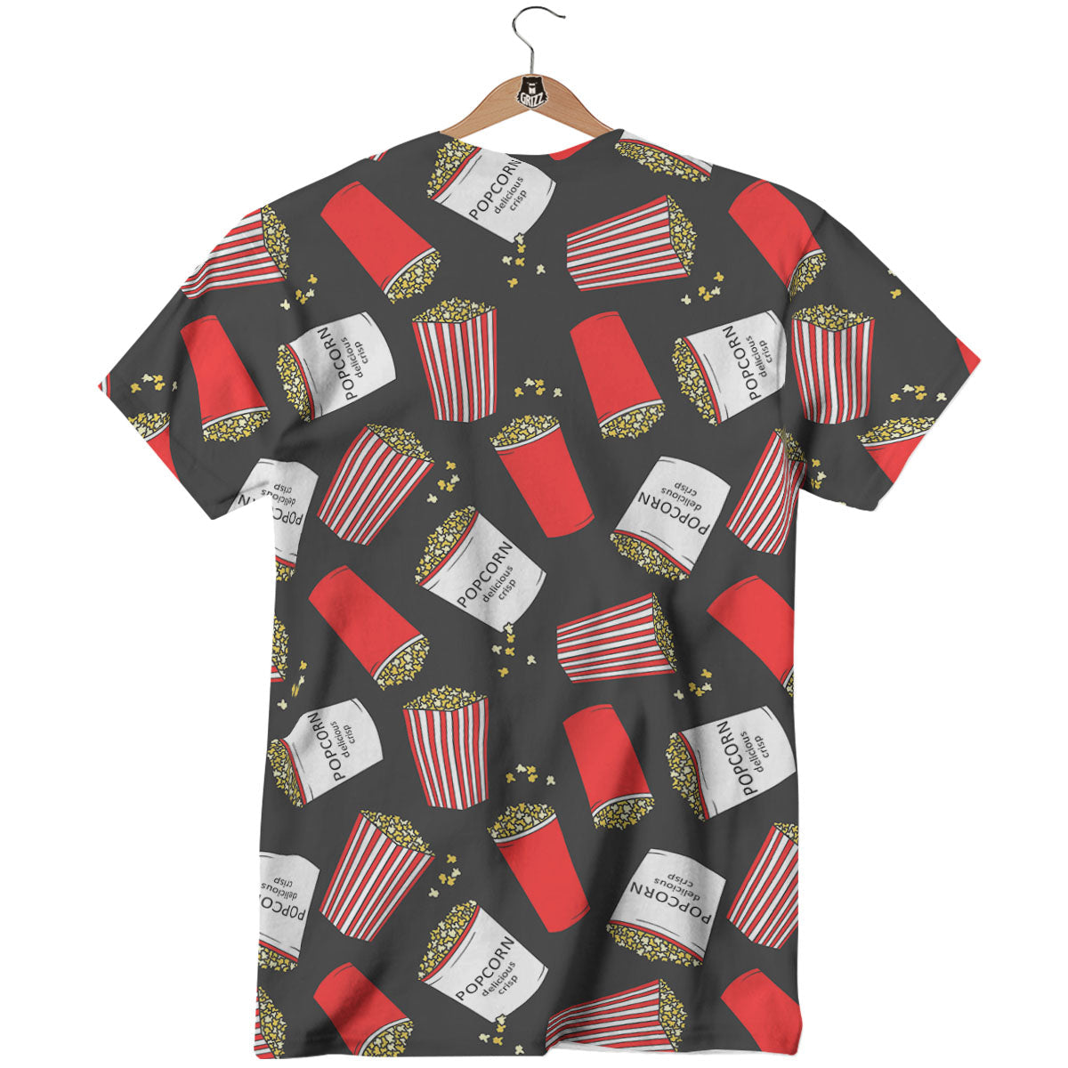 Popcorn Box Print Pattern T-Shirt-grizzshop