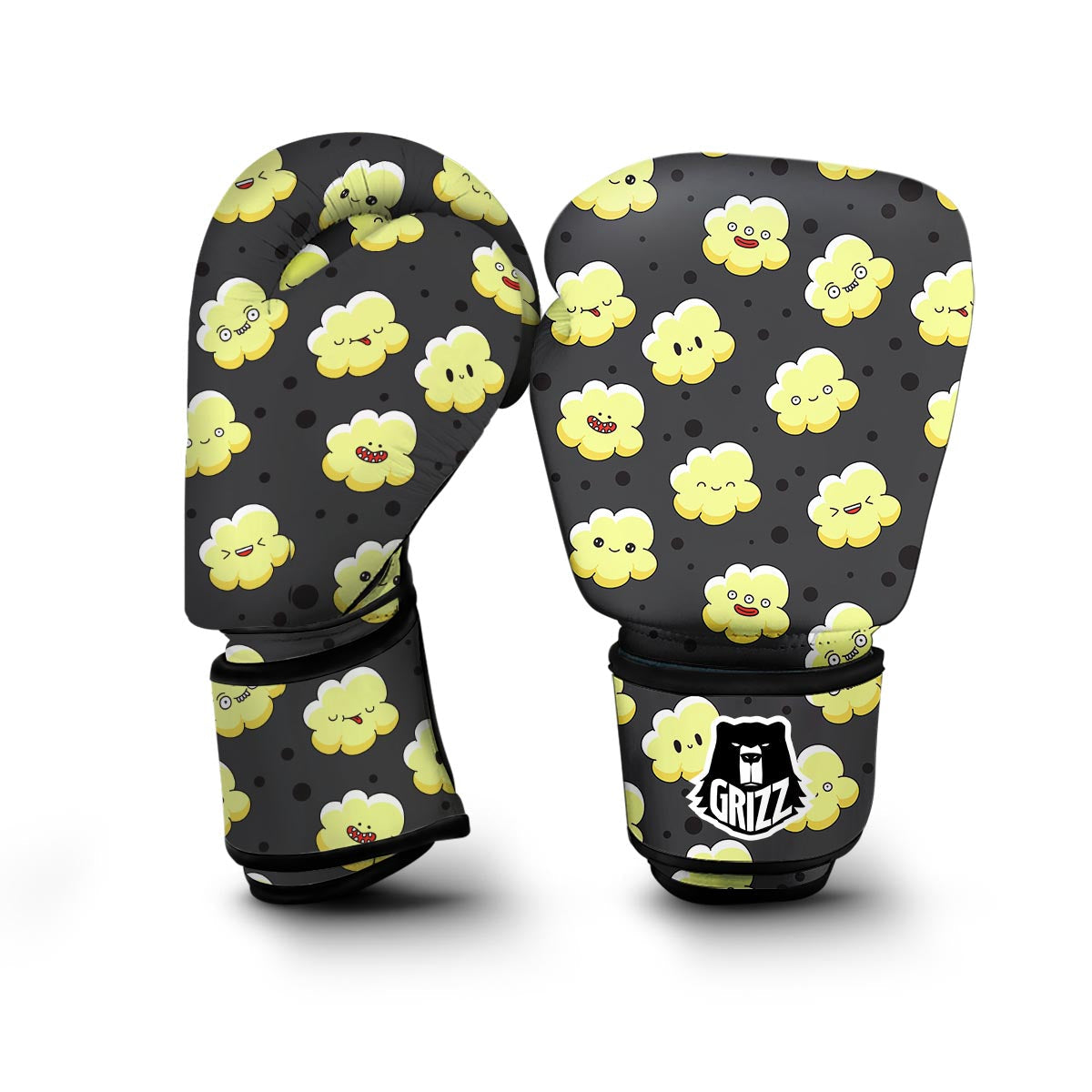 Popcorn Cartoon Pattern Print Boxing Gloves-grizzshop