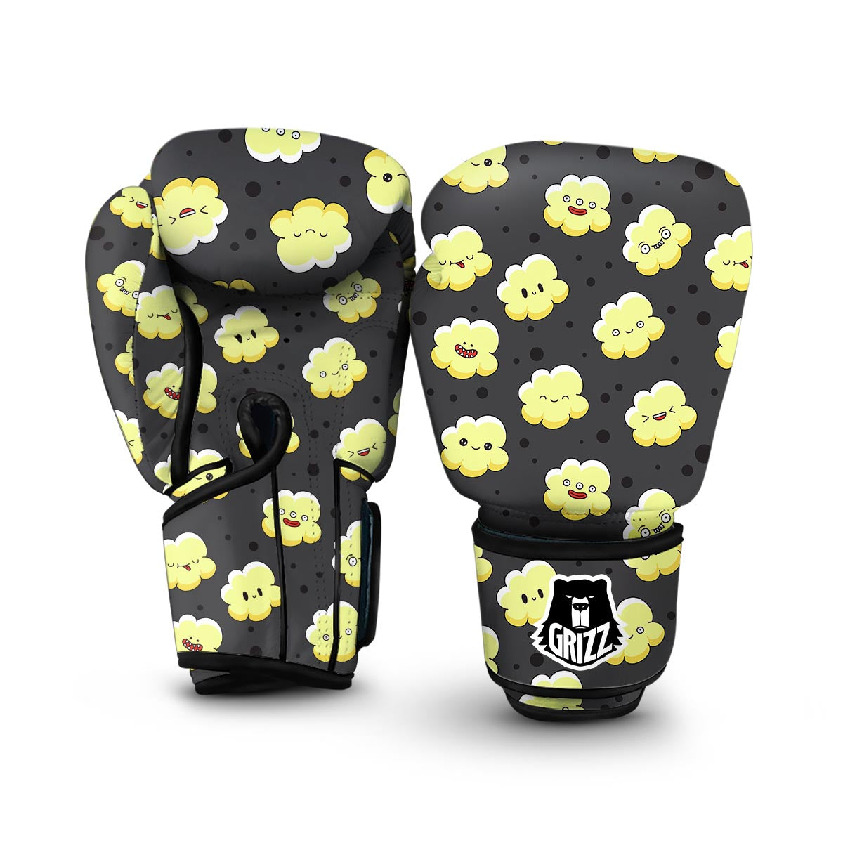 Popcorn Cartoon Pattern Print Boxing Gloves-grizzshop