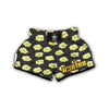 Popcorn Cartoon Pattern Print Muay Thai Boxing Shorts-grizzshop