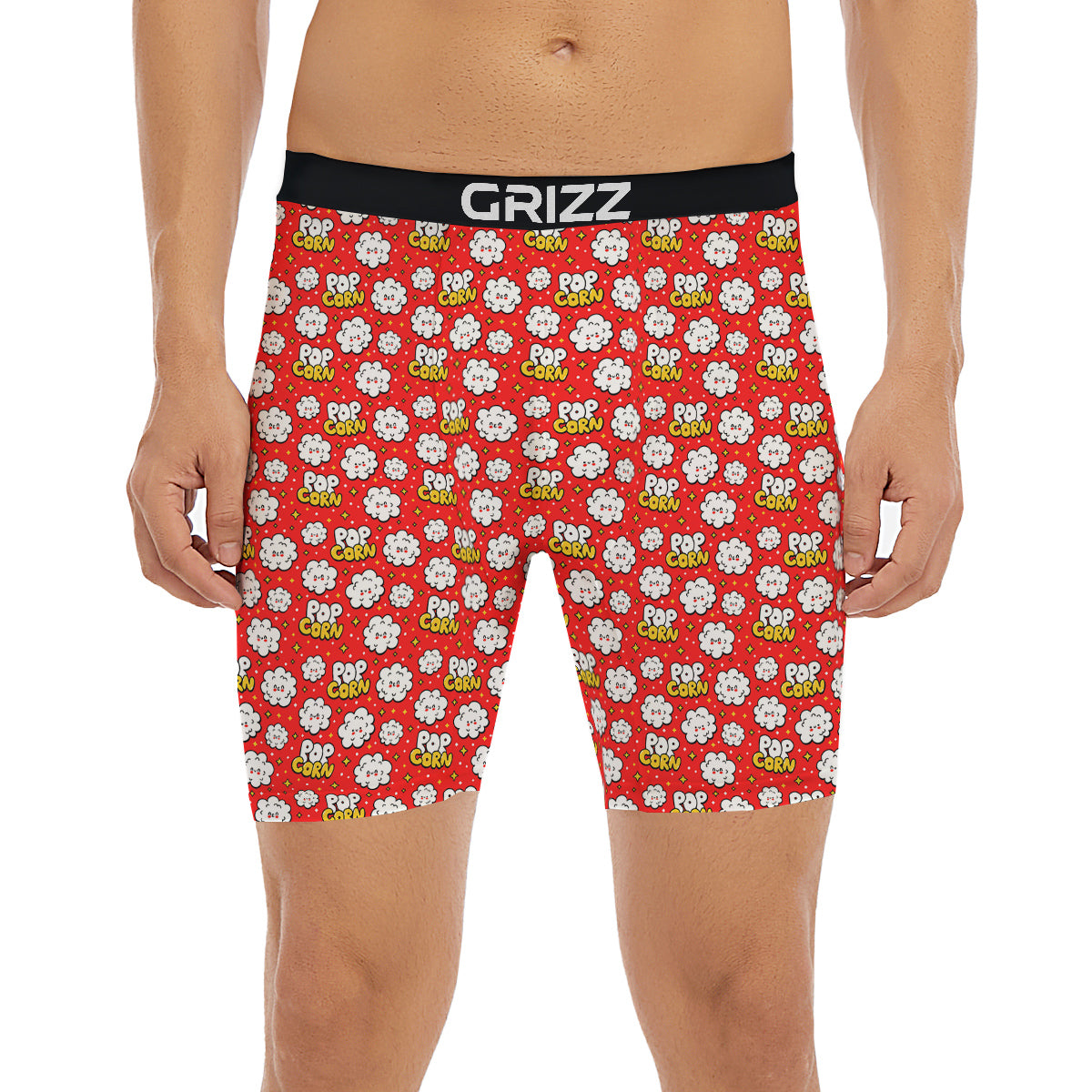 Popcorn Cute Print Pattern Boxer Briefs-grizzshop