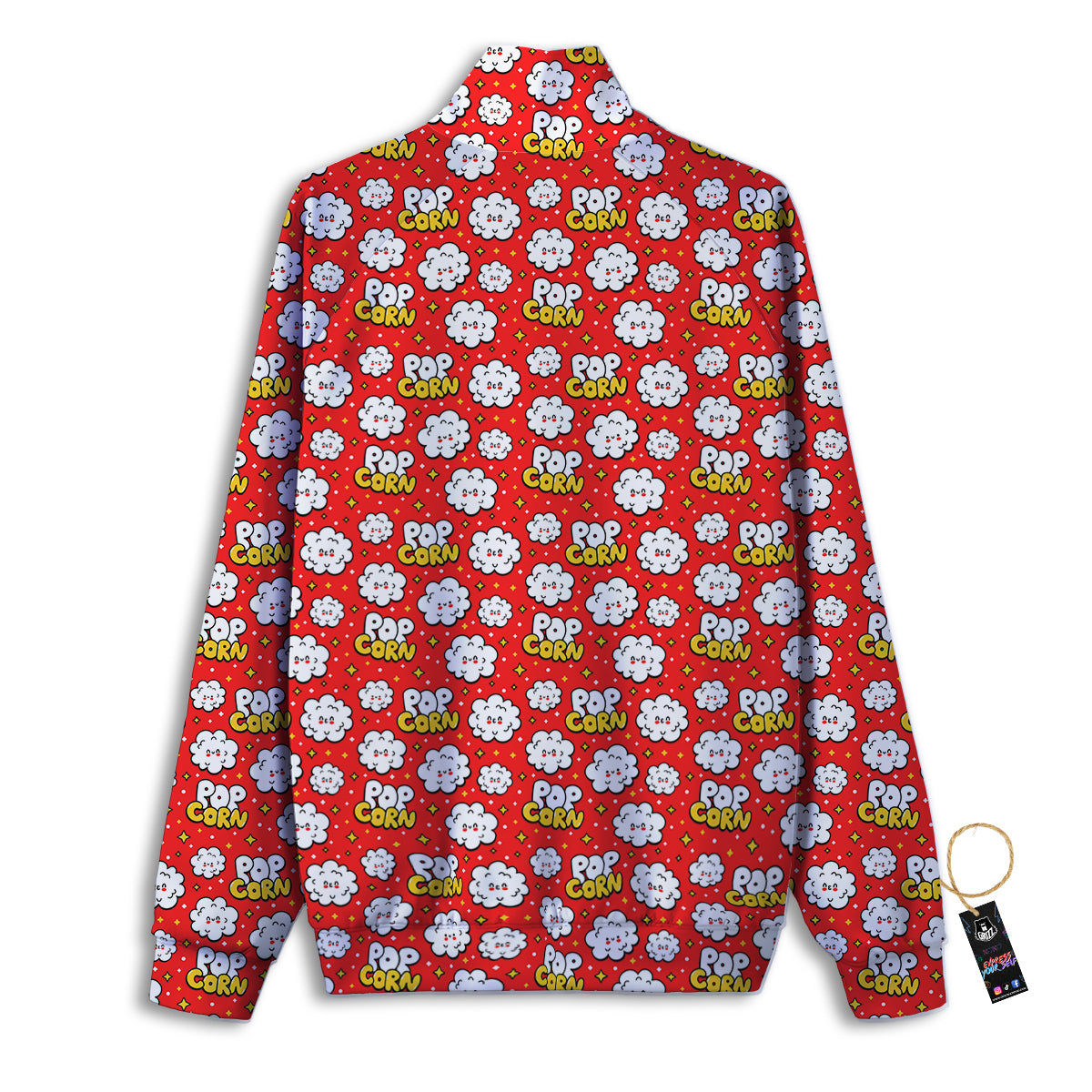 Popcorn Cute Print Pattern Track Jacket-grizzshop