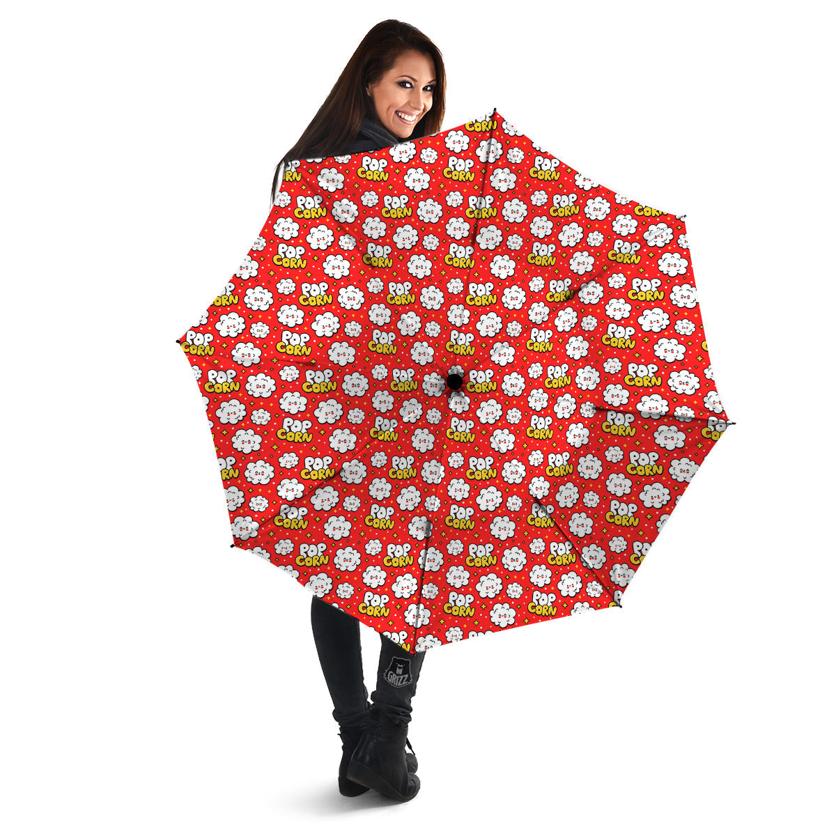 Popcorn Cute Print Pattern Umbrella-grizzshop