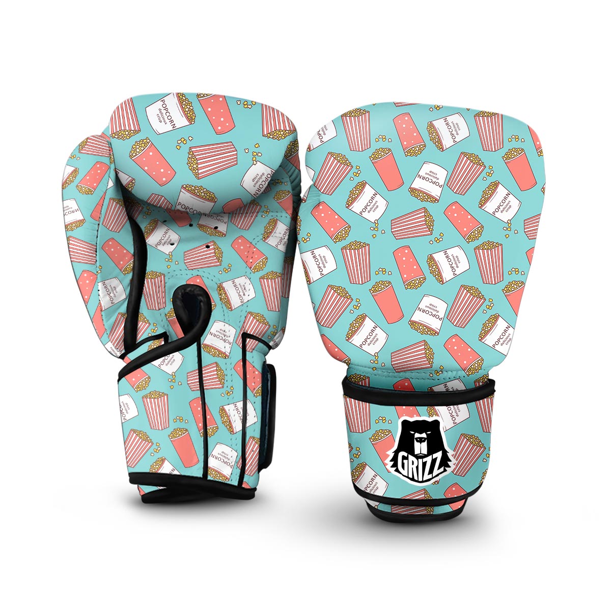 Popcorn Pastel Pattern Print Boxing Gloves-grizzshop