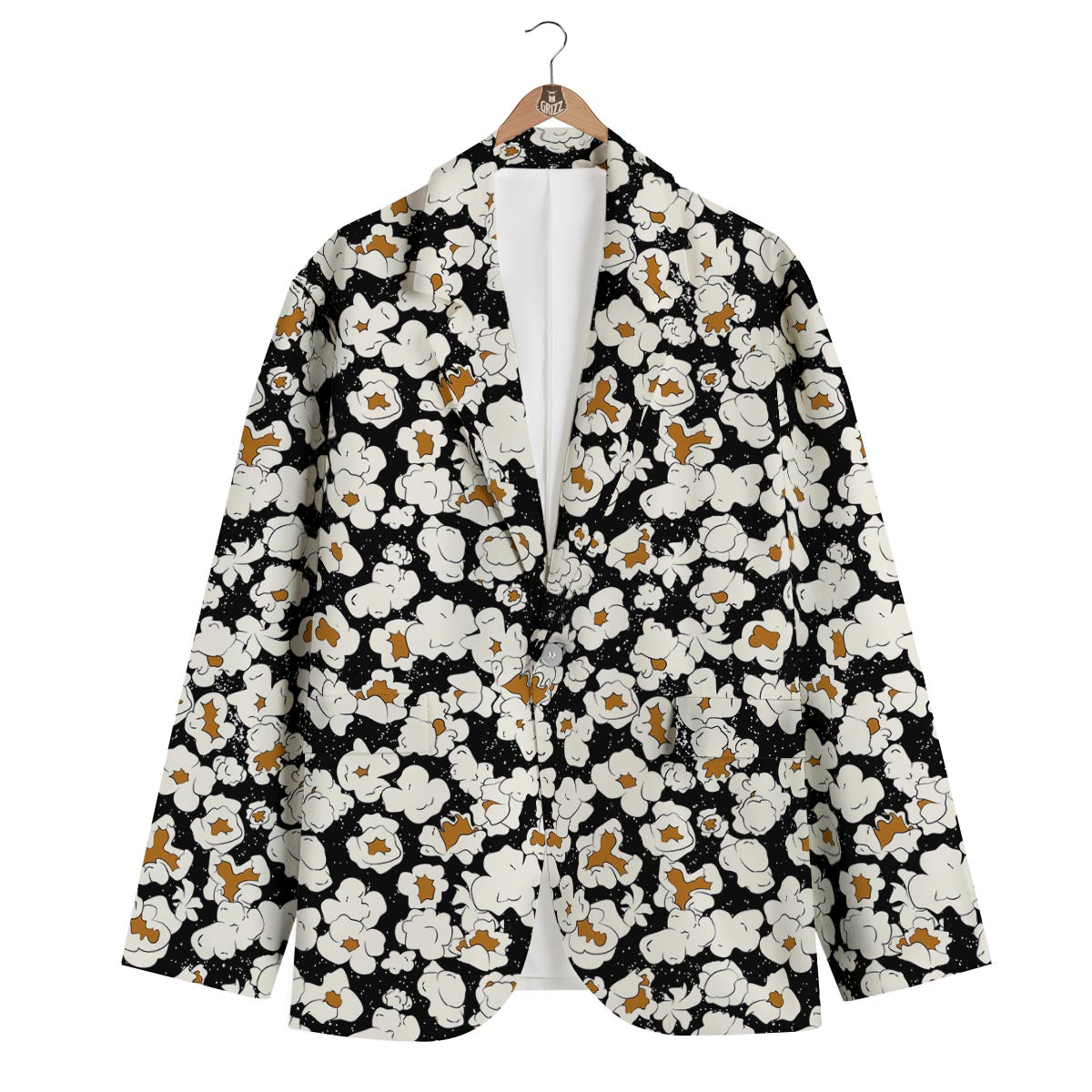 Popcorn Pattern Print Men's Blazer-grizzshop
