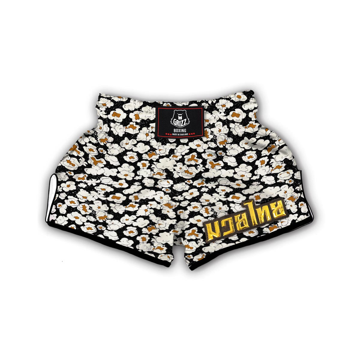 Popcorn Pattern Print Muay Thai Boxing Shorts-grizzshop