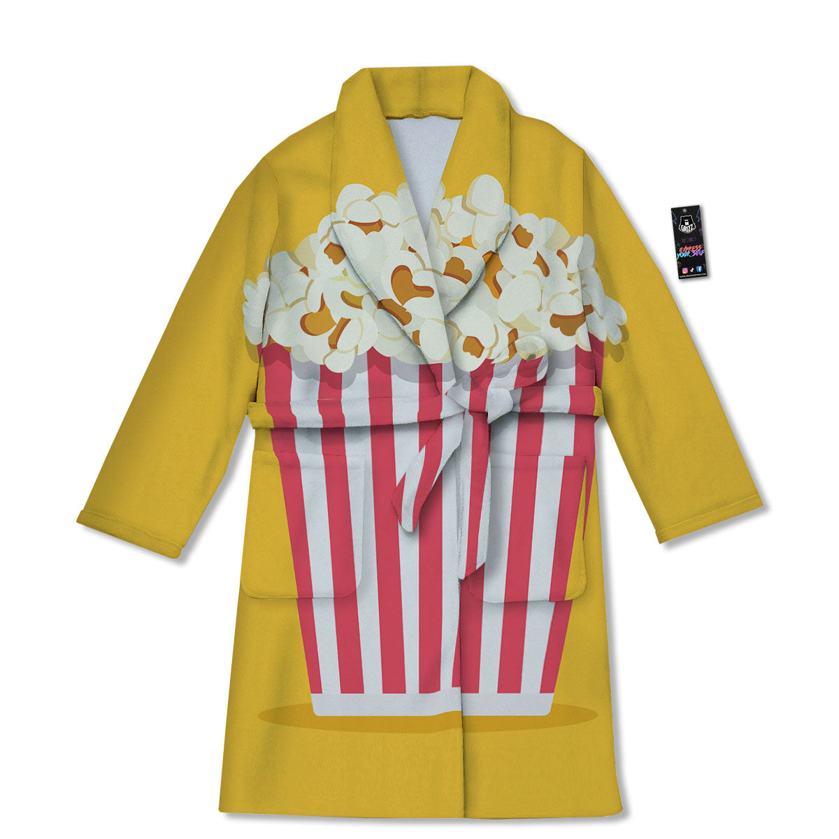 Popcorn Print Bathrobe-grizzshop