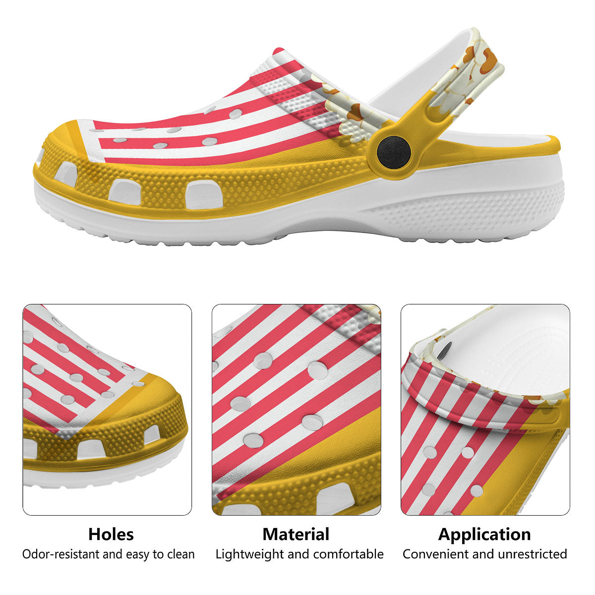 Popcorn Print Clog-grizzshop