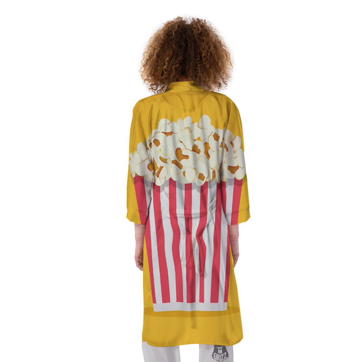 Popcorn Print Kimono-grizzshop