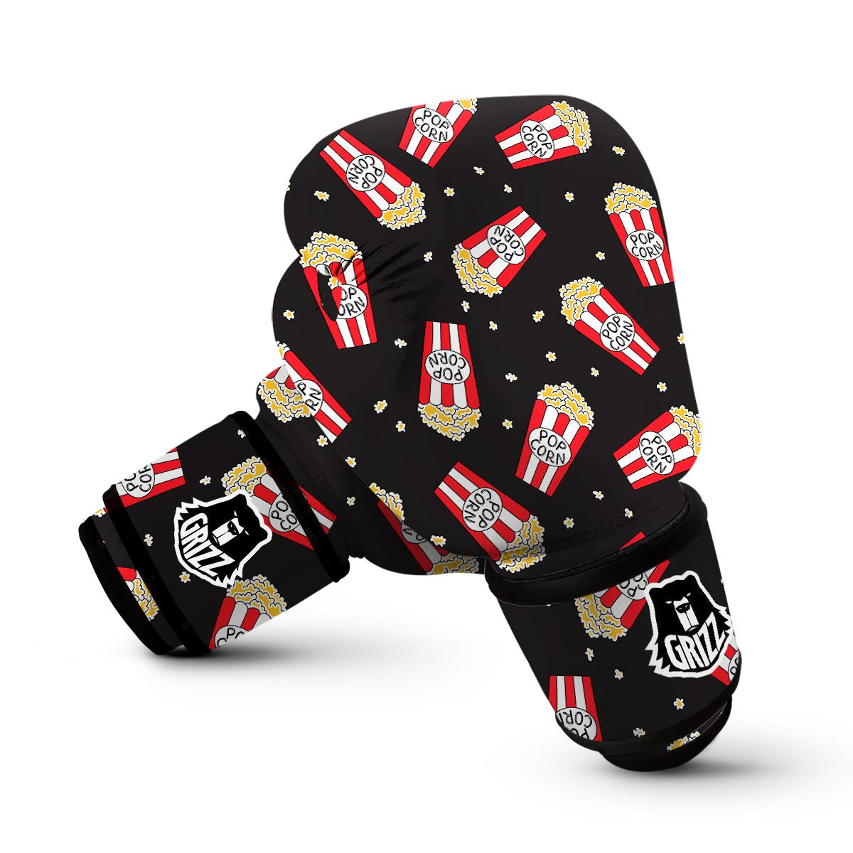 Popcorn Print Pattern Boxing Gloves-grizzshop