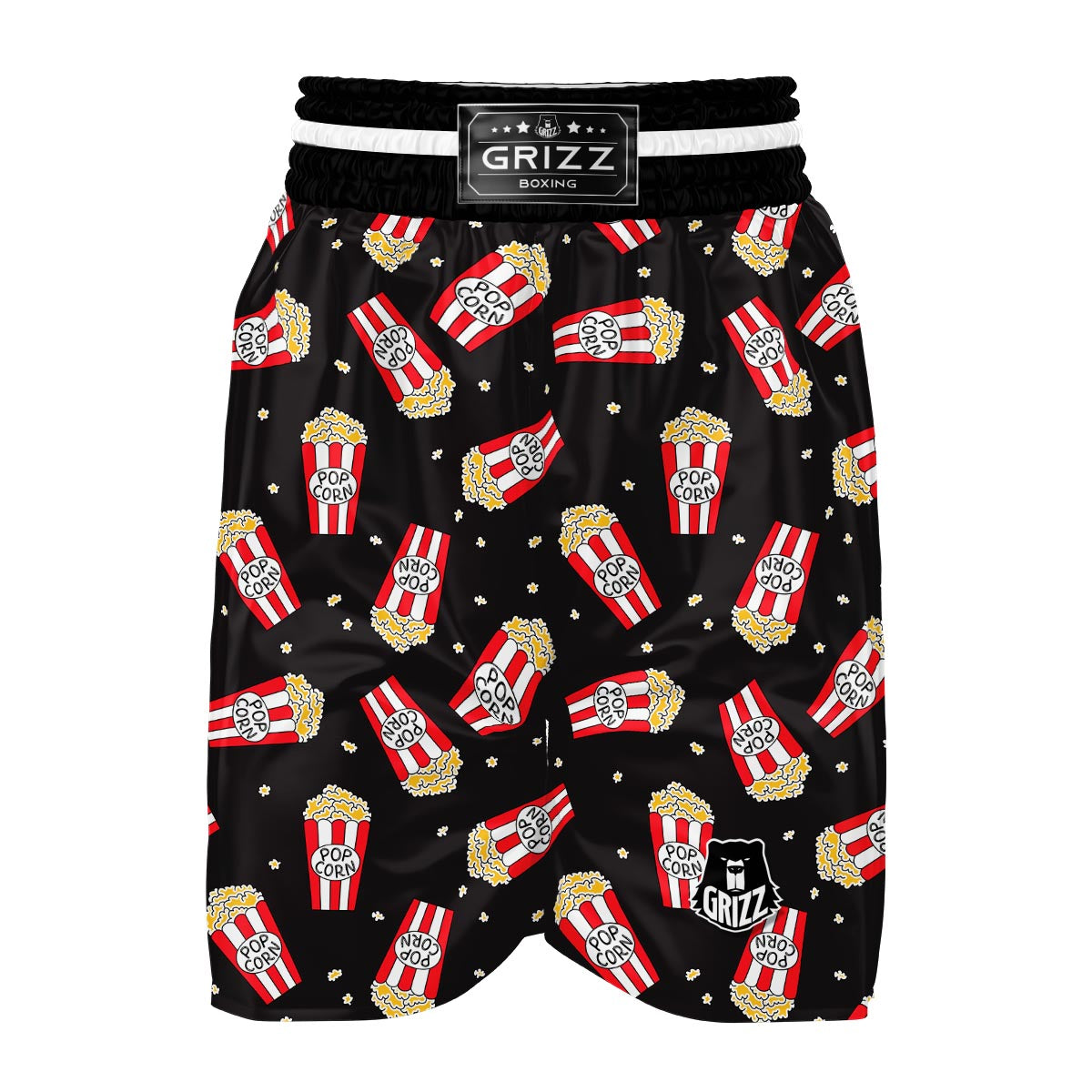 Popcorn Print Pattern Boxing Shorts-grizzshop