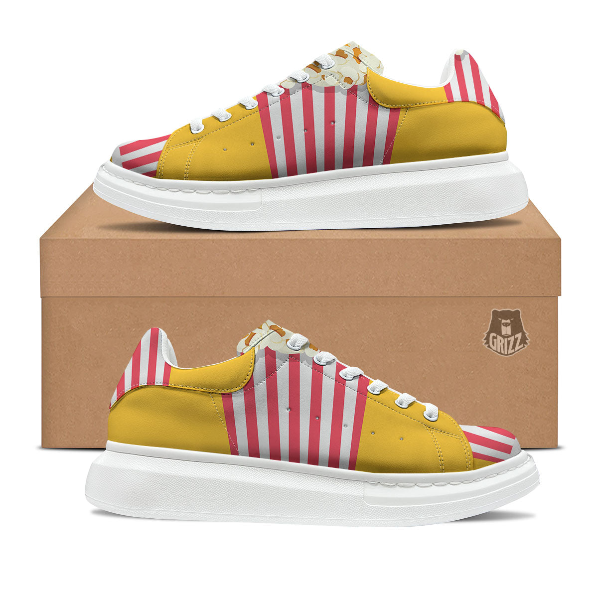 Popcorn Print Platform Shoes-grizzshop