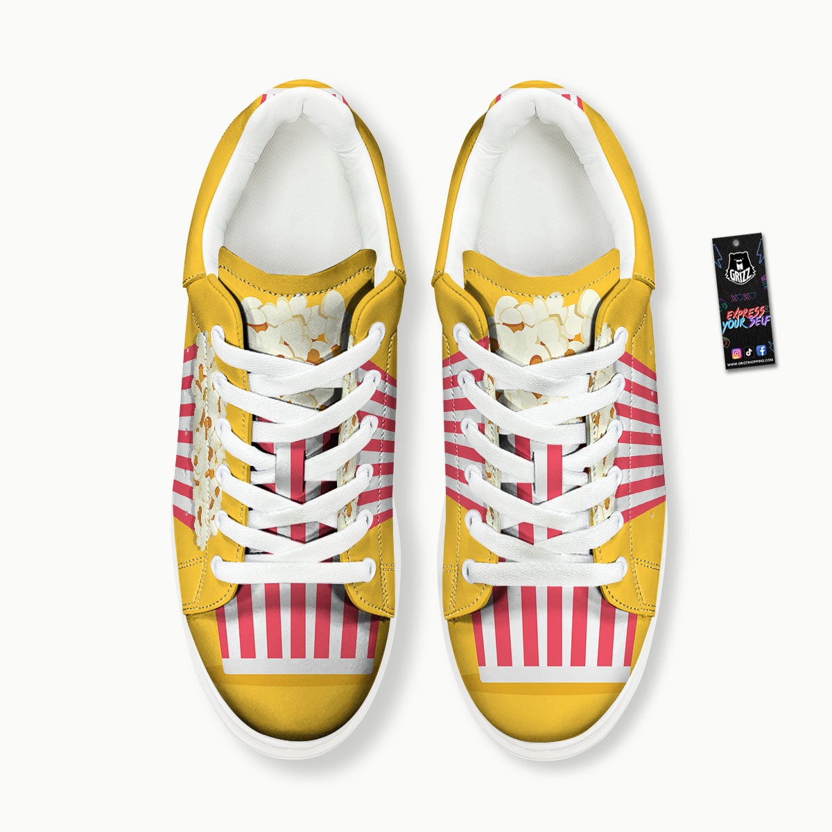 Popcorn Print Platform Shoes-grizzshop