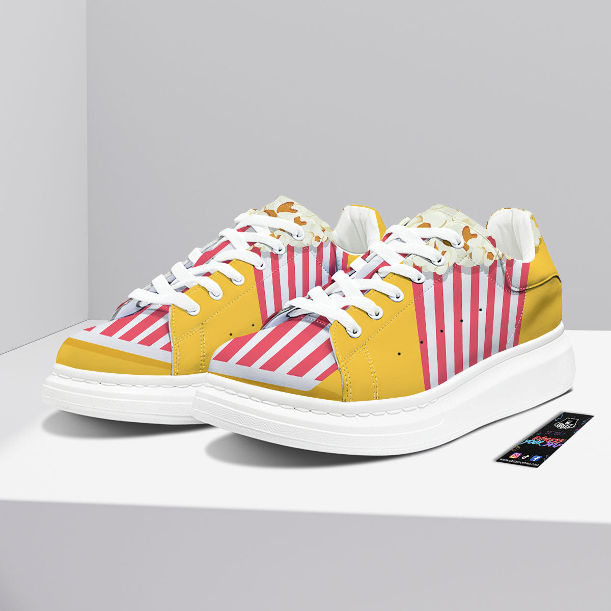 Popcorn Print Platform Shoes-grizzshop