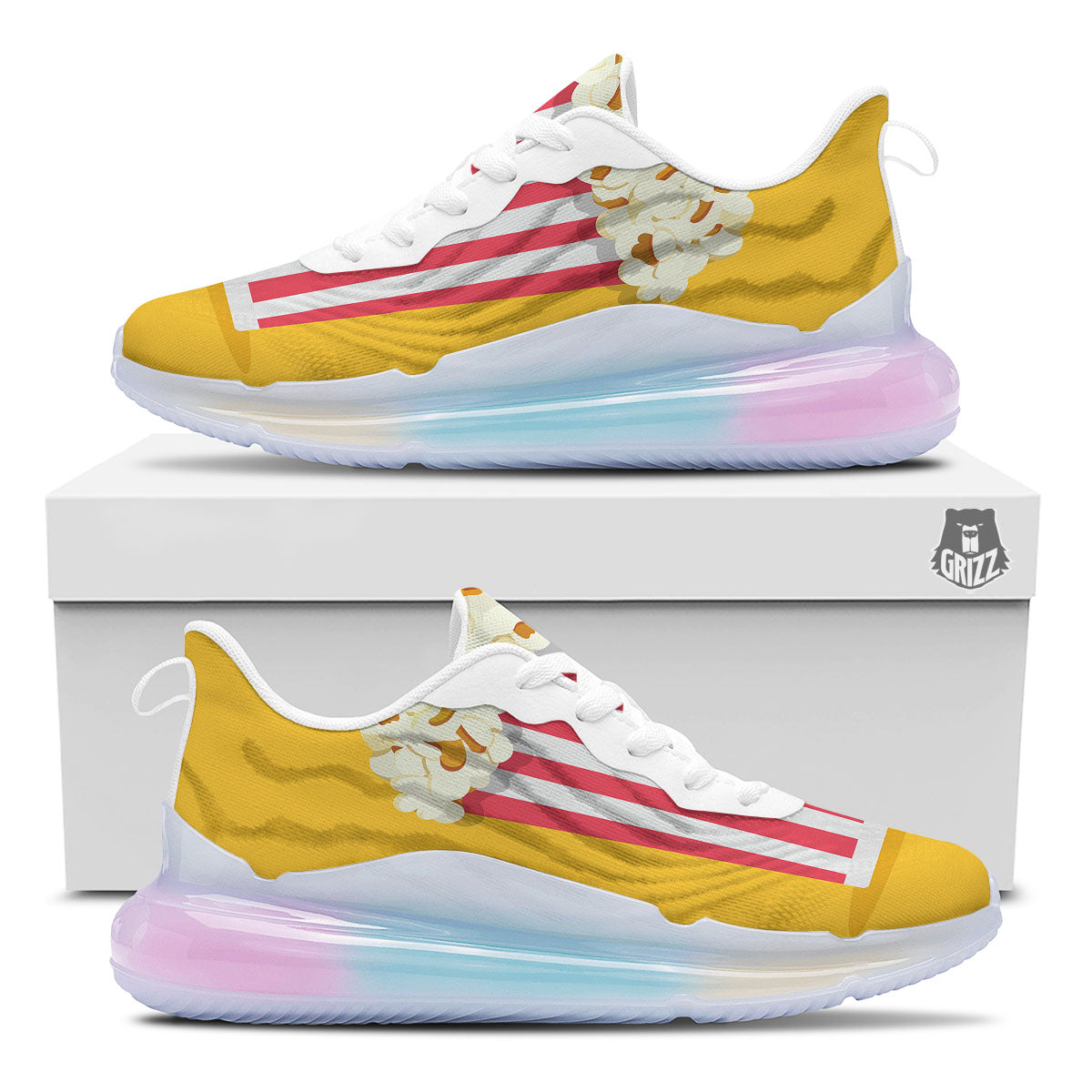 Popcorn Print Running Sneakers-grizzshop