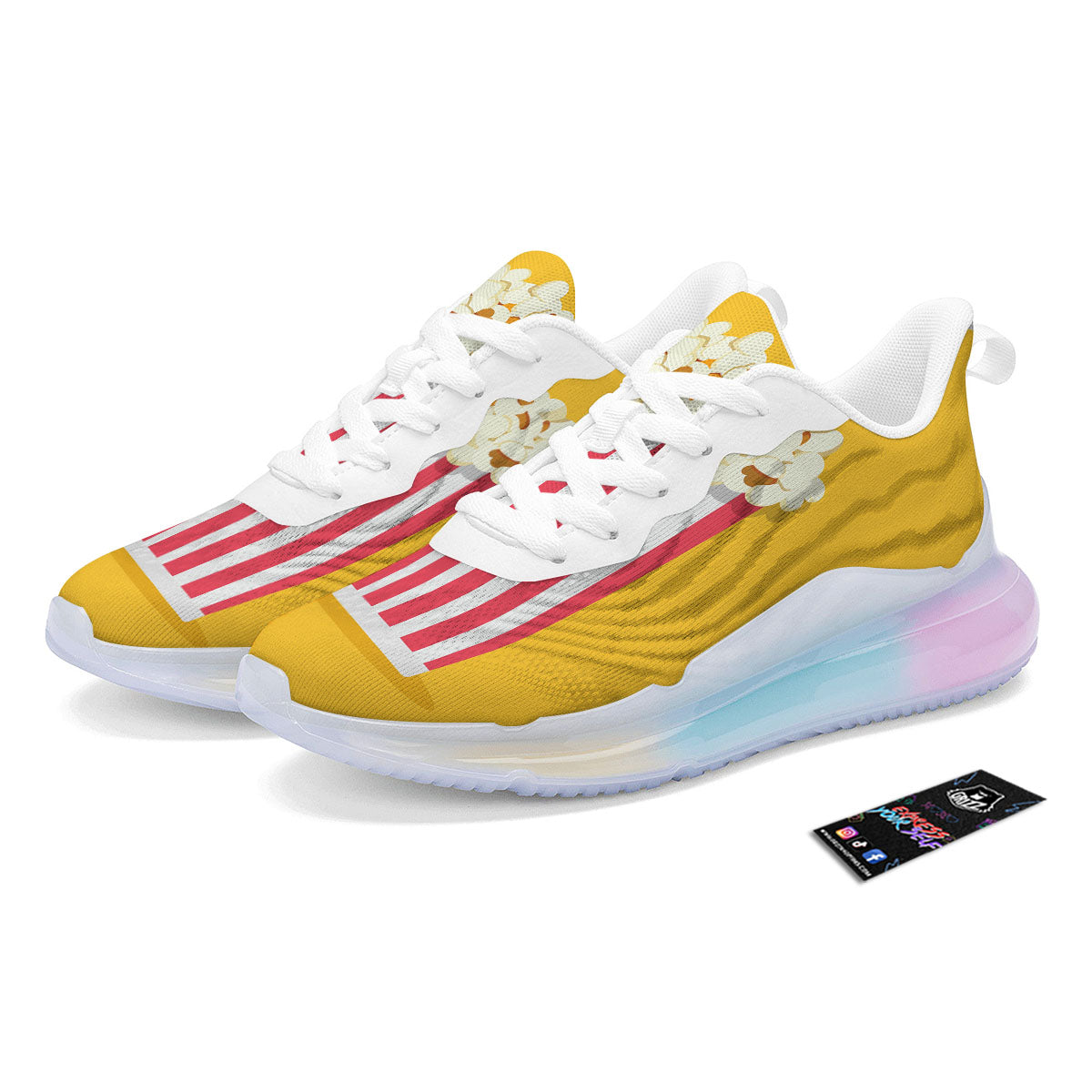 Popcorn Print Running Sneakers-grizzshop