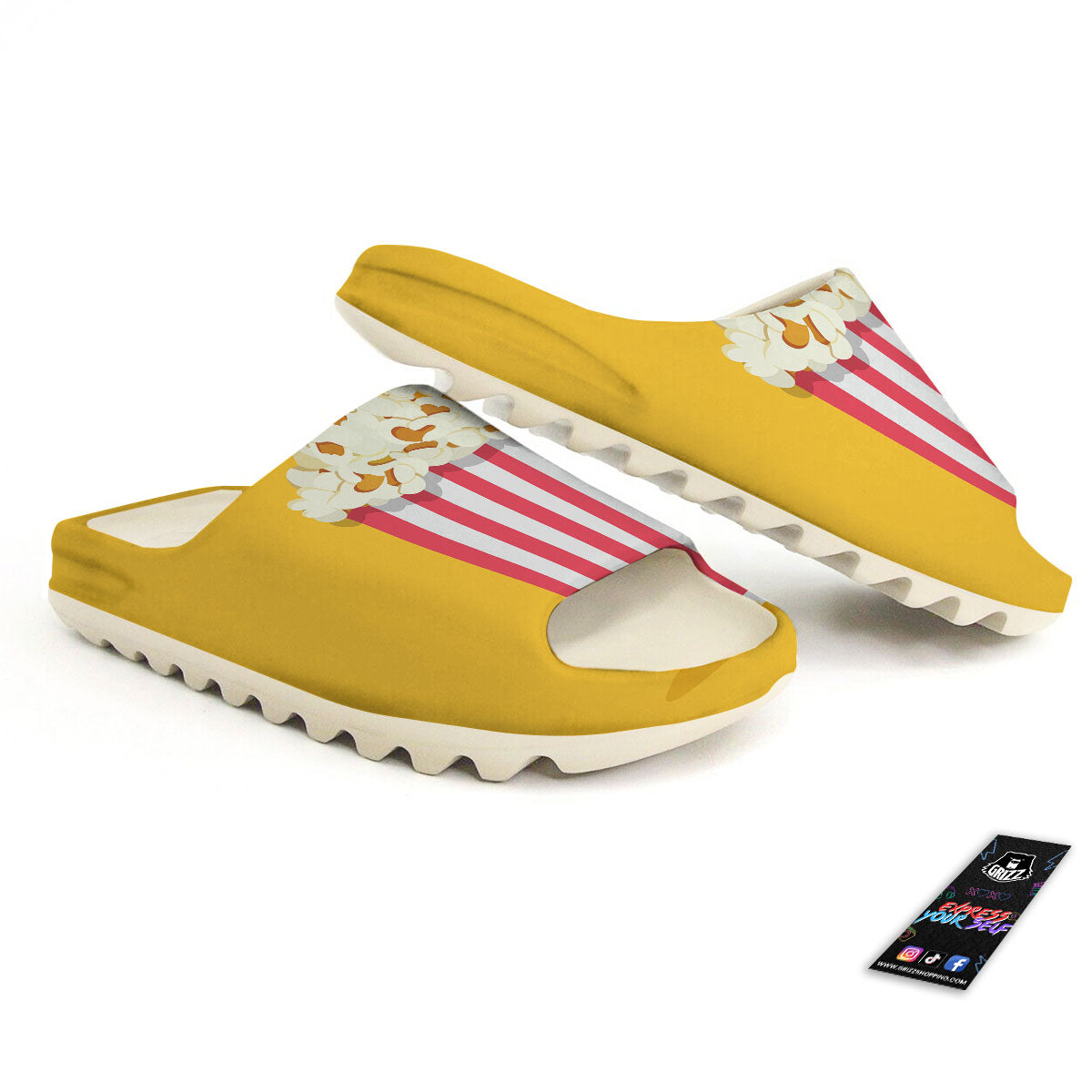 Popcorn Print Sandals-grizzshop