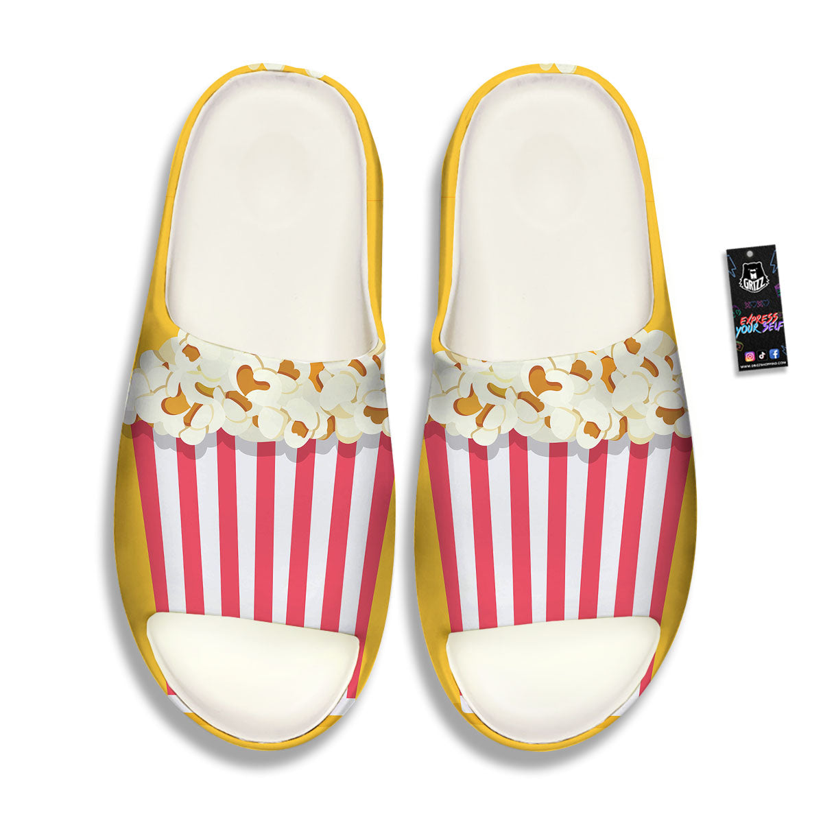 Popcorn Print Sandals-grizzshop