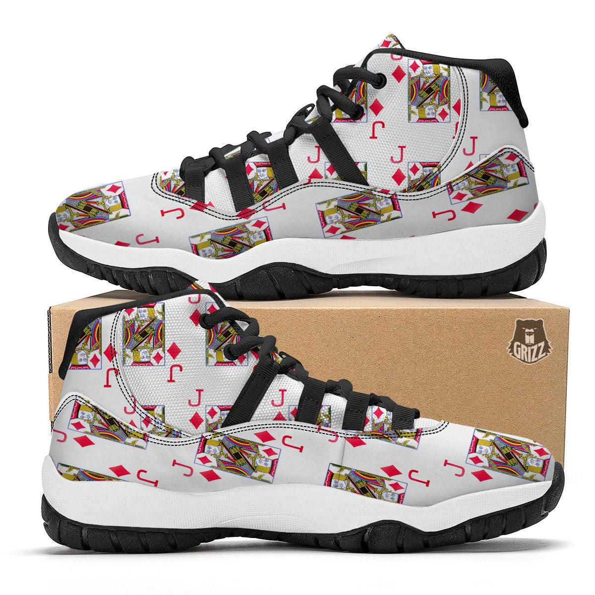 Poppy Embroidery Print Pattern Black Bball Shoes-grizzshop