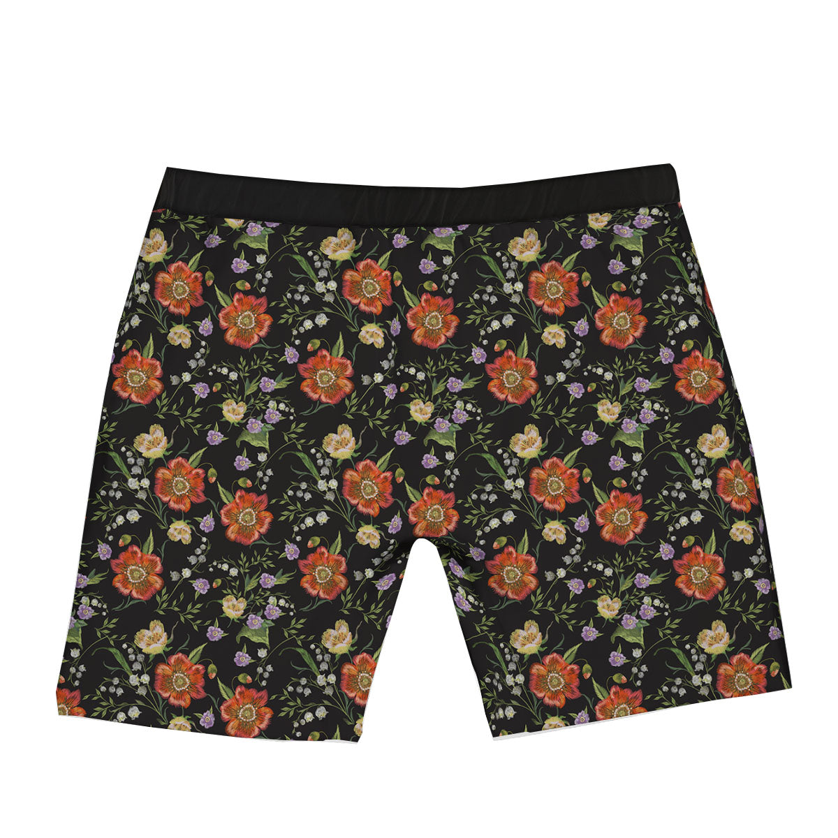 Poppy Embroidery Print Pattern Boxer Briefs-grizzshop