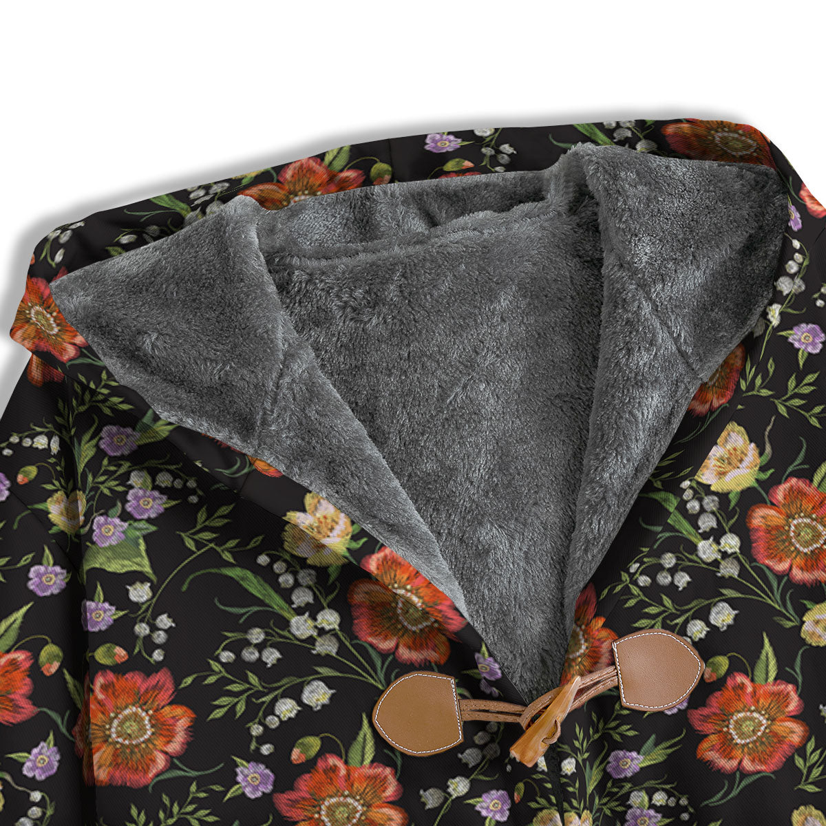 Poppy Embroidery Print Pattern Men's Windbreaker Jacket-grizzshop