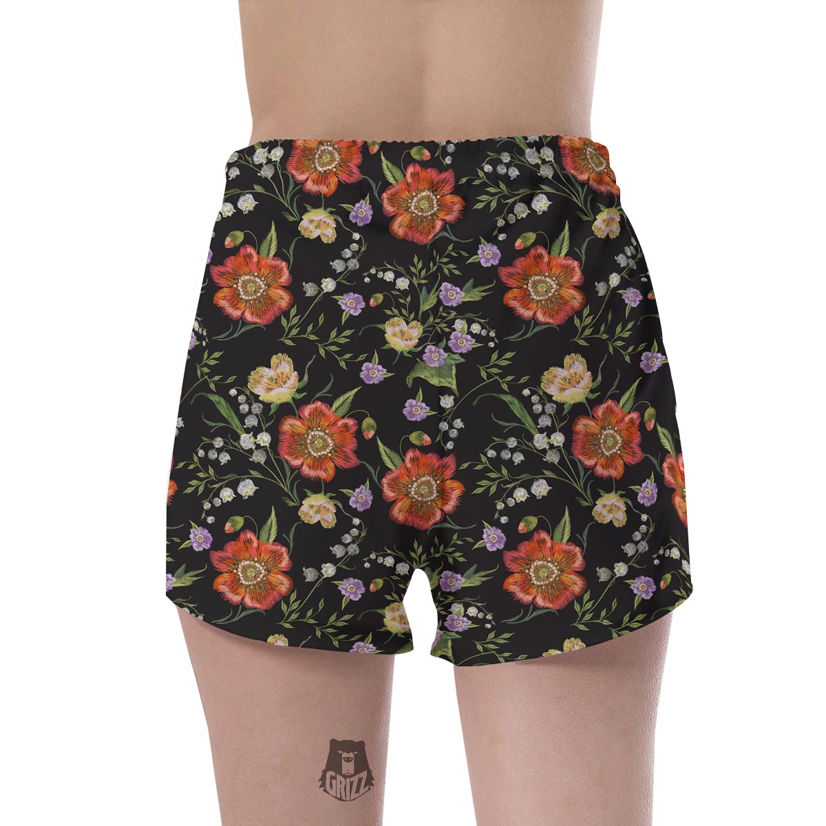 Poppy Floral Print Women's Shorts-grizzshop