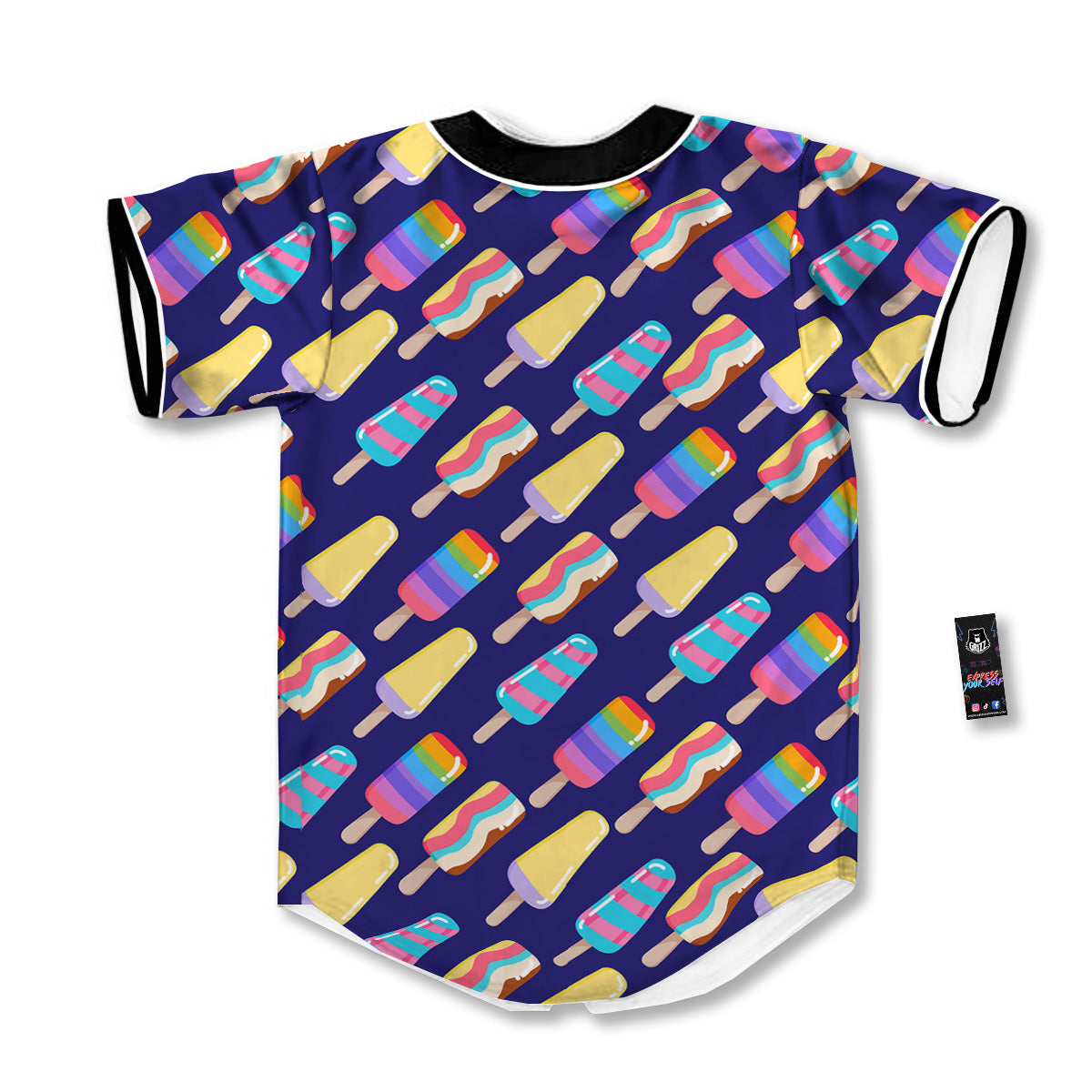 Popsicle Ice Cream Print Pattern Baseball Jersey-grizzshop
