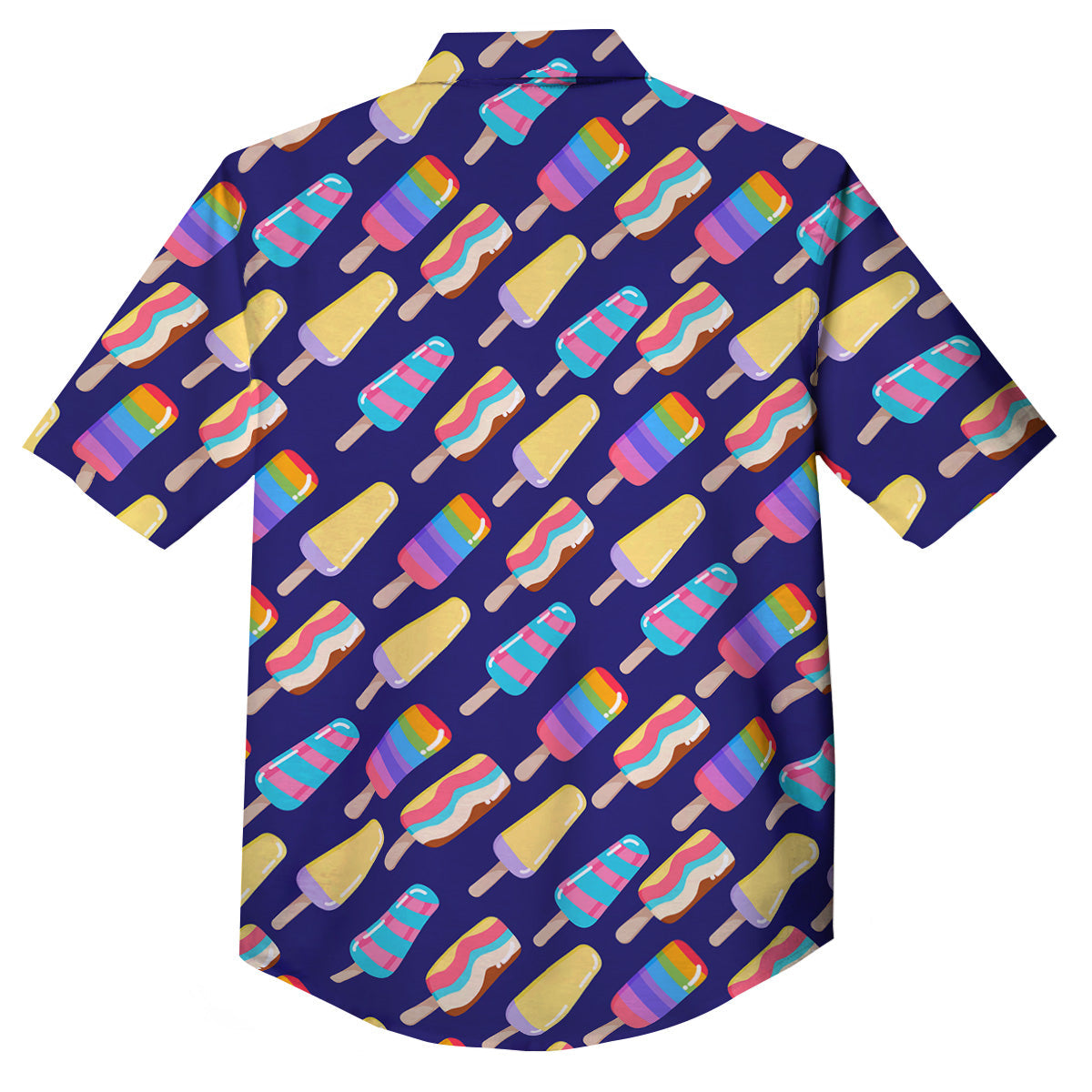 Popsicle Ice Cream Print Pattern Button Up Shirt-grizzshop