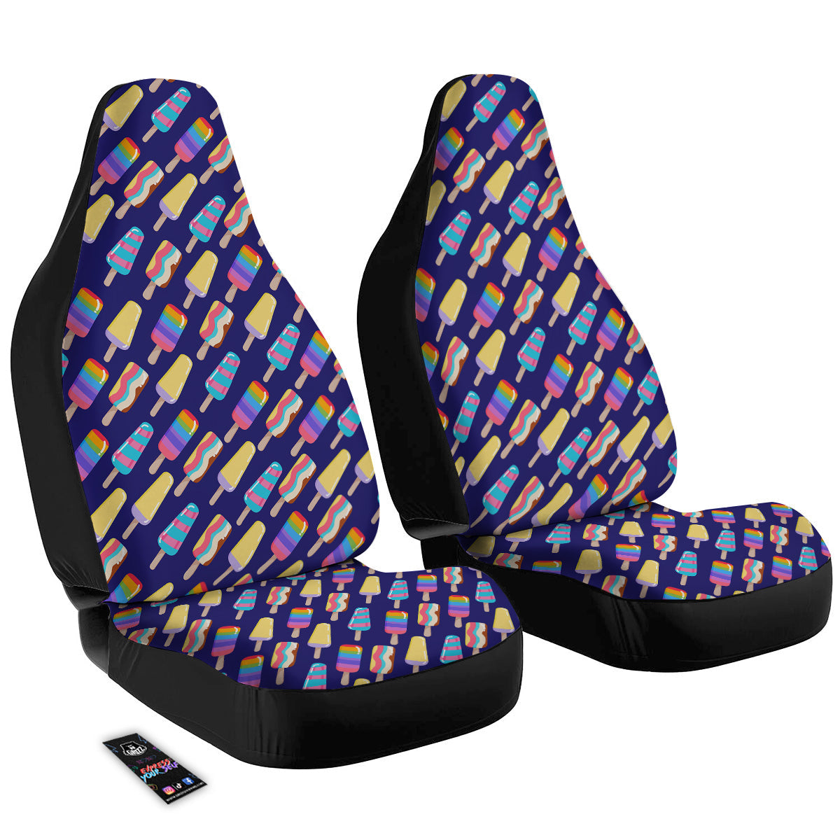 Popsicle Ice Cream Print Pattern Car Seat Covers-grizzshop