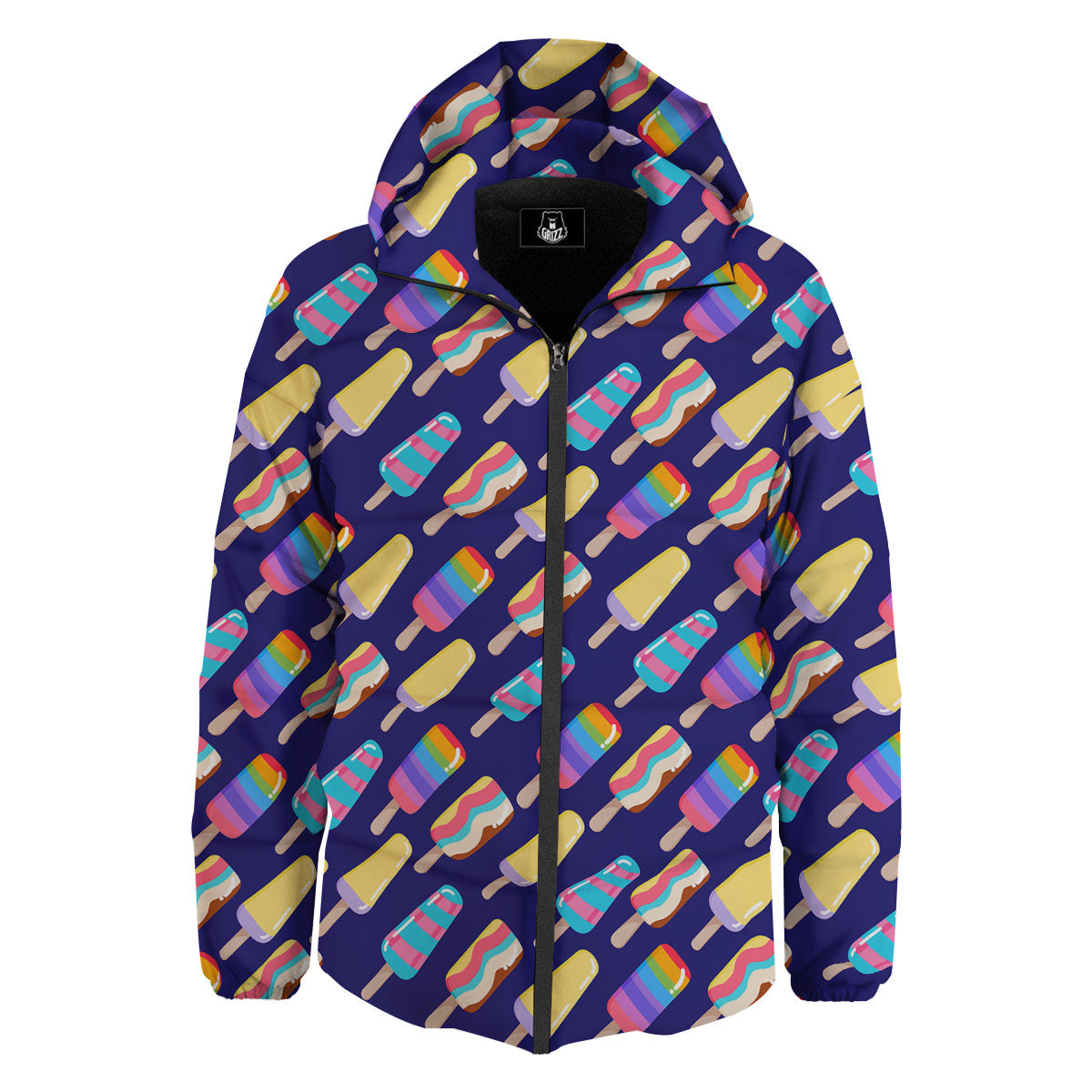 Popsicle Ice Cream Print Pattern Down Jacket-grizzshop
