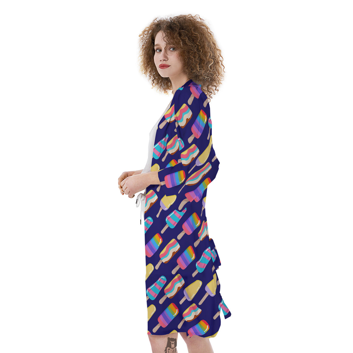 Popsicle Ice Cream Print Pattern Kimono-grizzshop