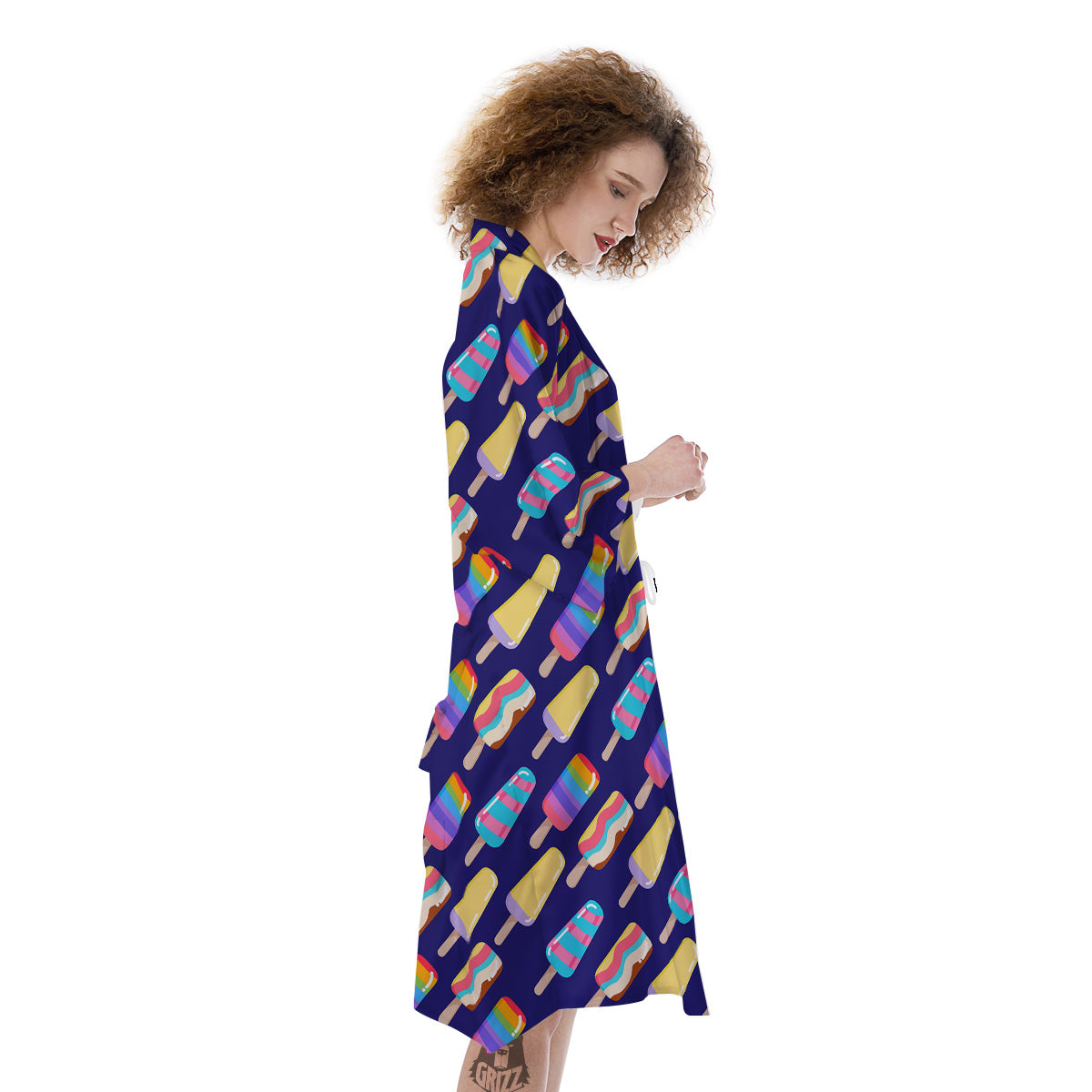 Popsicle Ice Cream Print Pattern Kimono-grizzshop