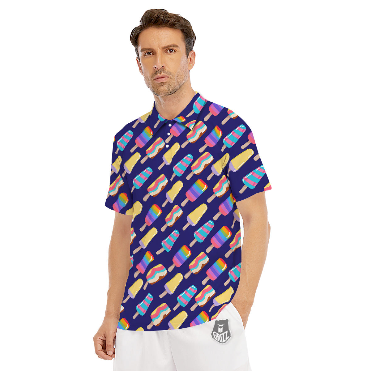 Popsicle Ice Cream Print Pattern Men's Golf Shirts-grizzshop