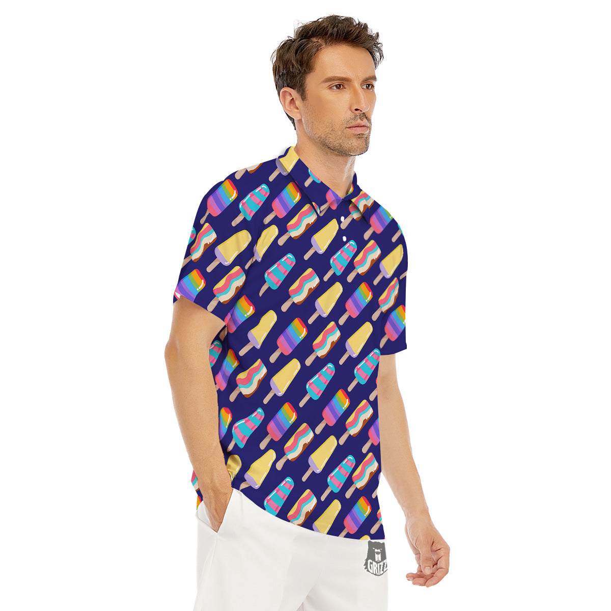 Popsicle Ice Cream Print Pattern Men's Golf Shirts-grizzshop