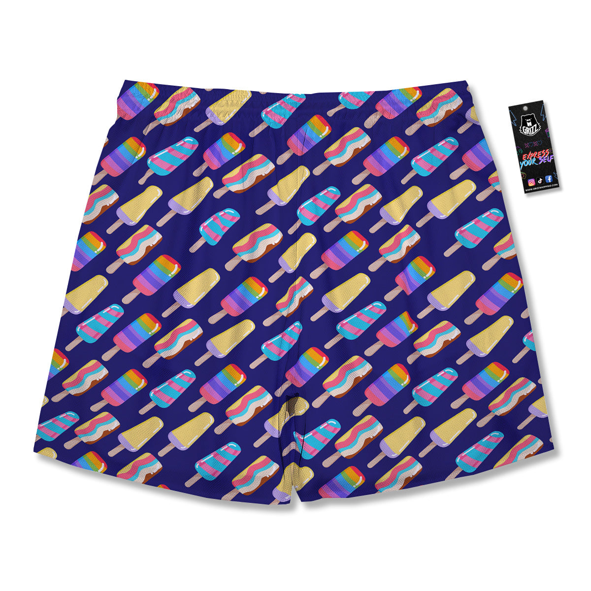 Popsicle Ice Cream Print Pattern Men's Running Shorts-grizzshop