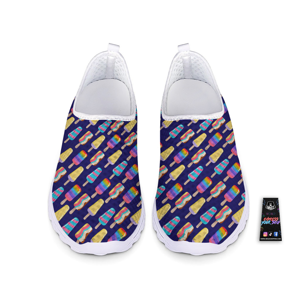 Popsicle Ice Cream Print Pattern Nurse Shoes-grizzshop