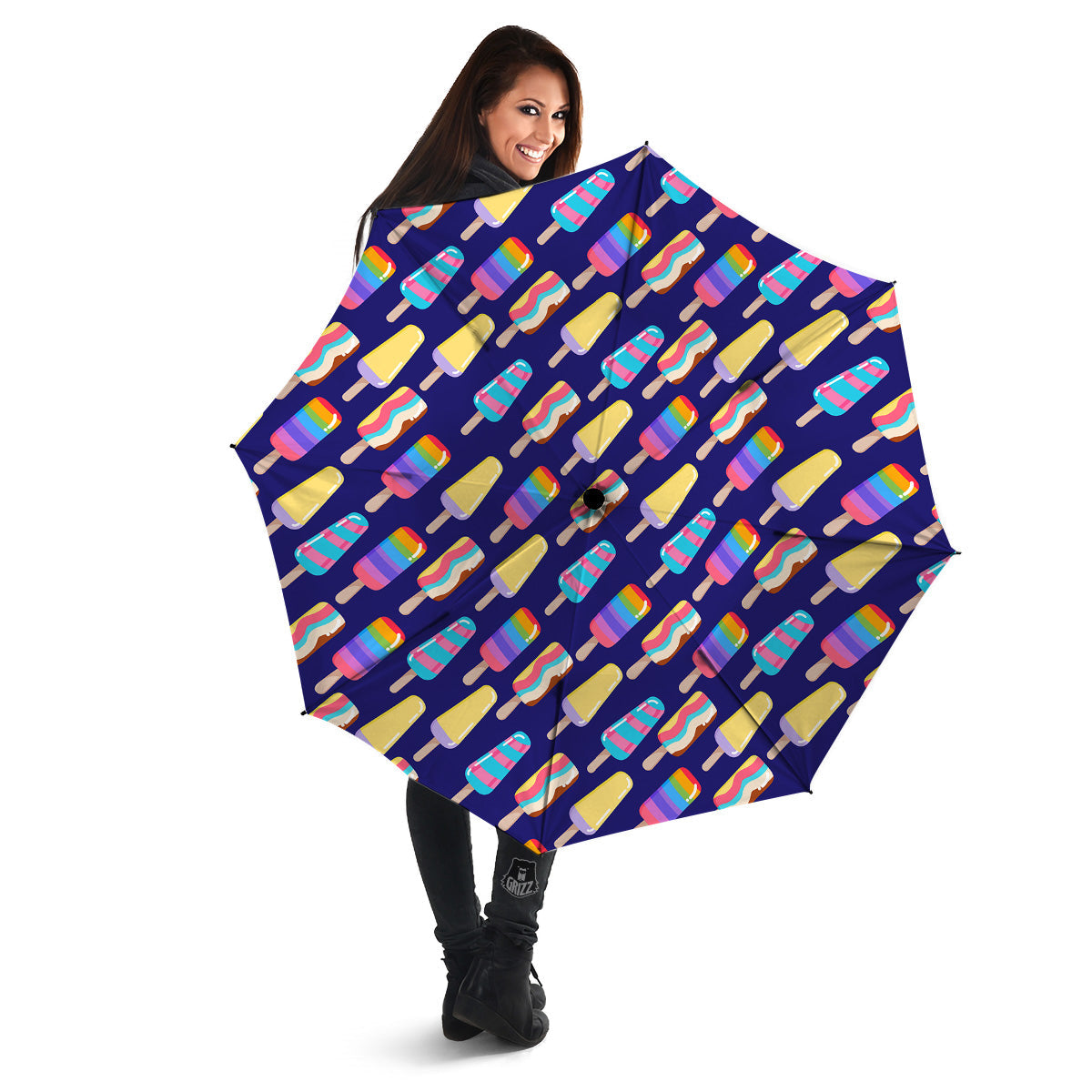 Popsicle Ice Cream Print Pattern Umbrella-grizzshop