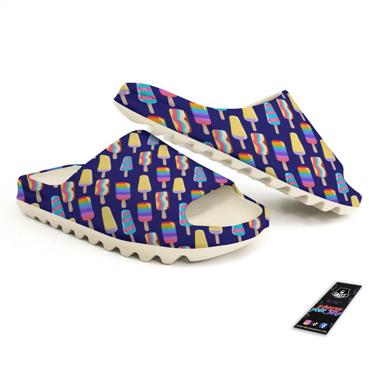 Popsicle Ice Cream Print Pattern Sandals-grizzshop