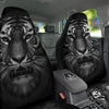 Portrait Black Tiger Print Car Seat Covers-grizzshop