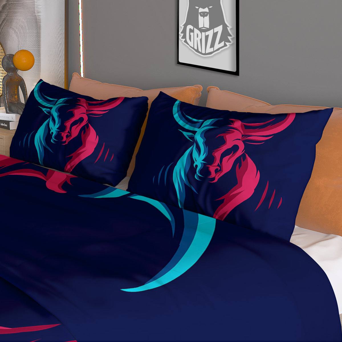 Phases And Eclipse Print Duvet Cover Bedding Set