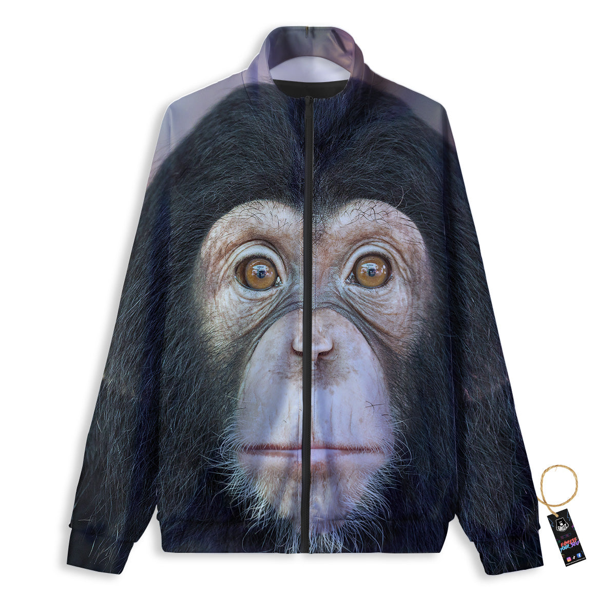 Portrait Chimpanzee Print Track Jacket-grizzshop