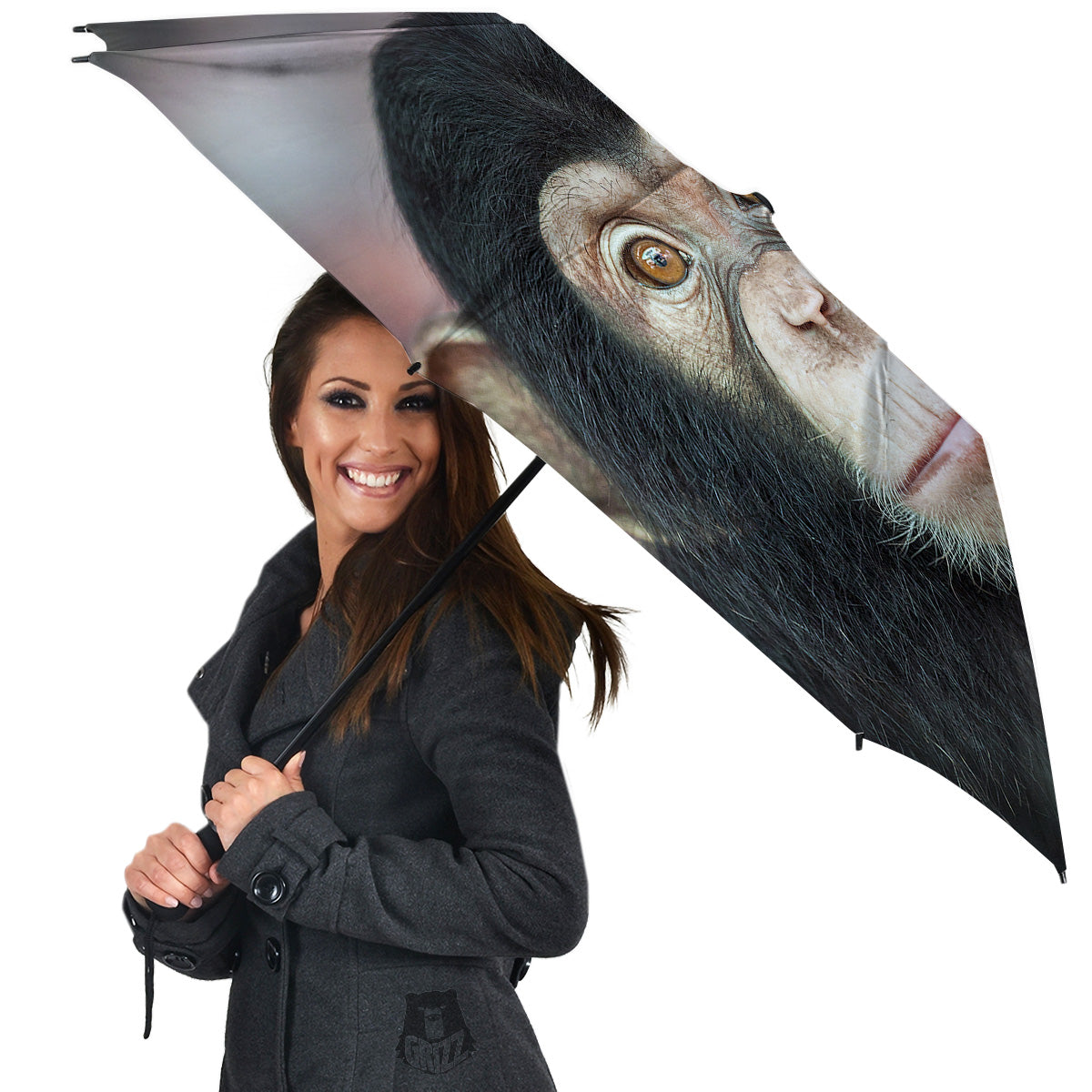 Portrait Chimpanzee Print Umbrella-grizzshop