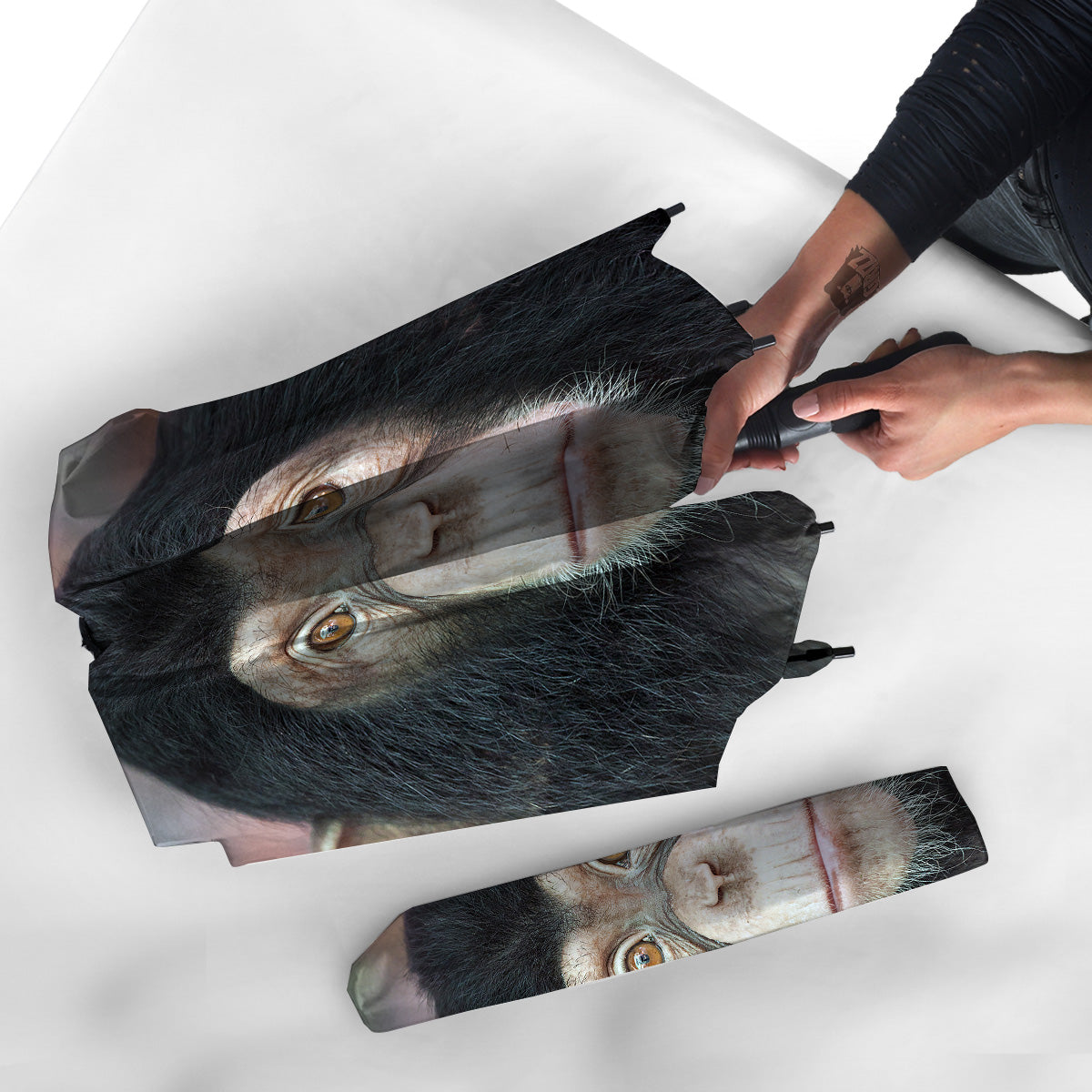 Portrait Chimpanzee Print Umbrella-grizzshop