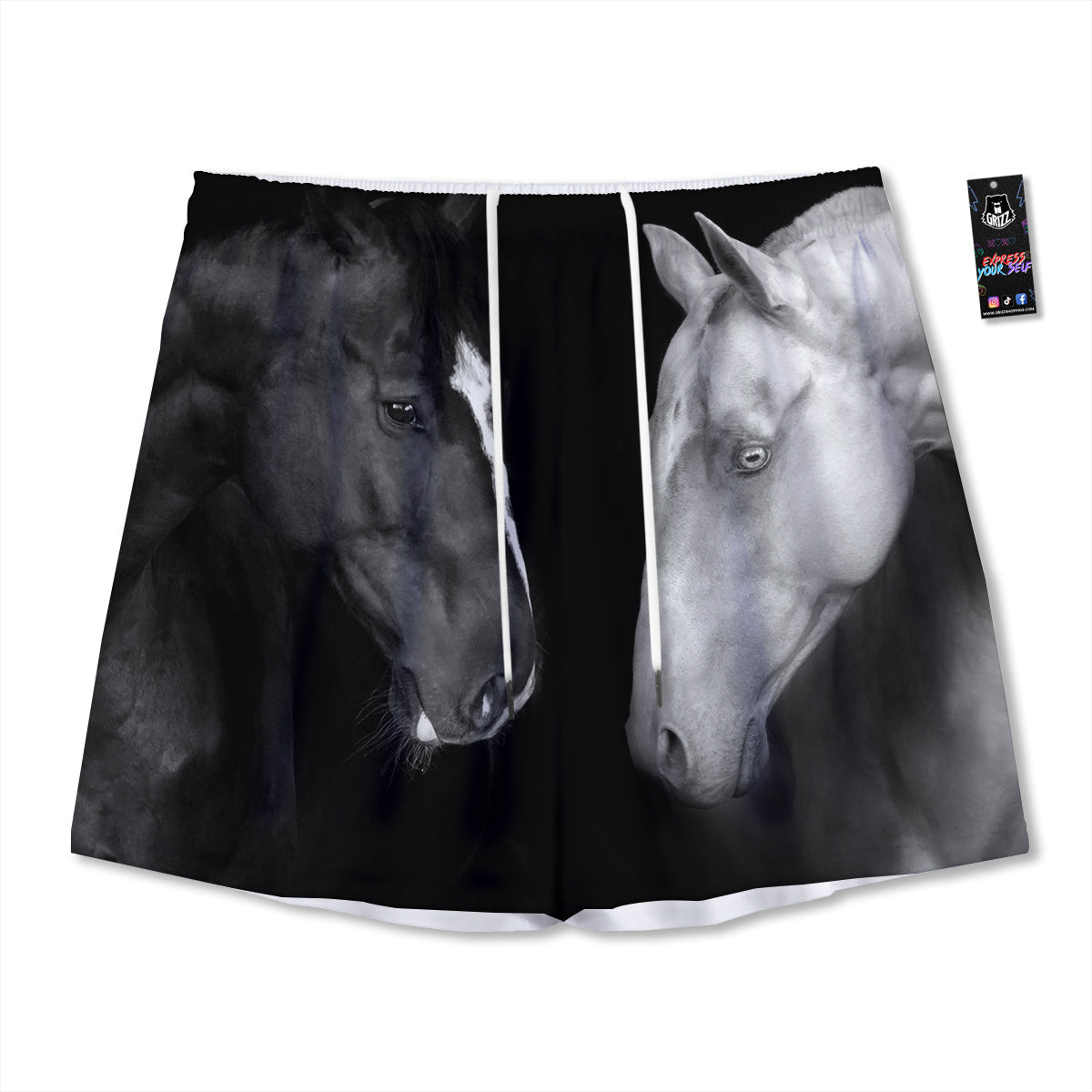 Pig Cute Pink Print Pattern Mesh Shorts