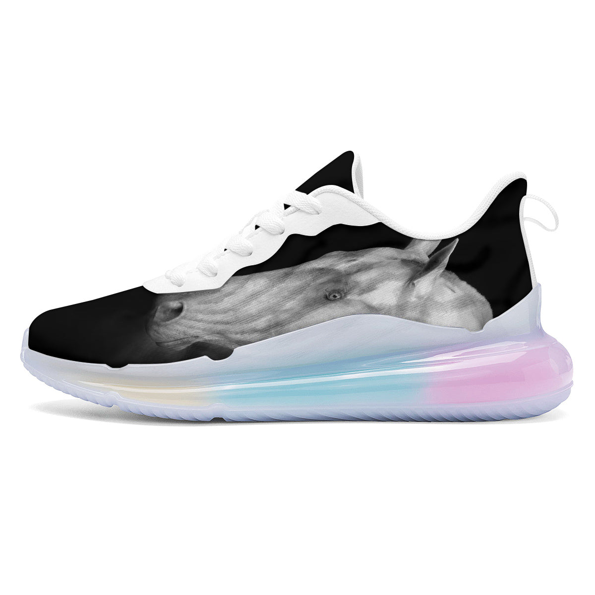 Portrait Couple Horses Print Running Sneakers-grizzshop