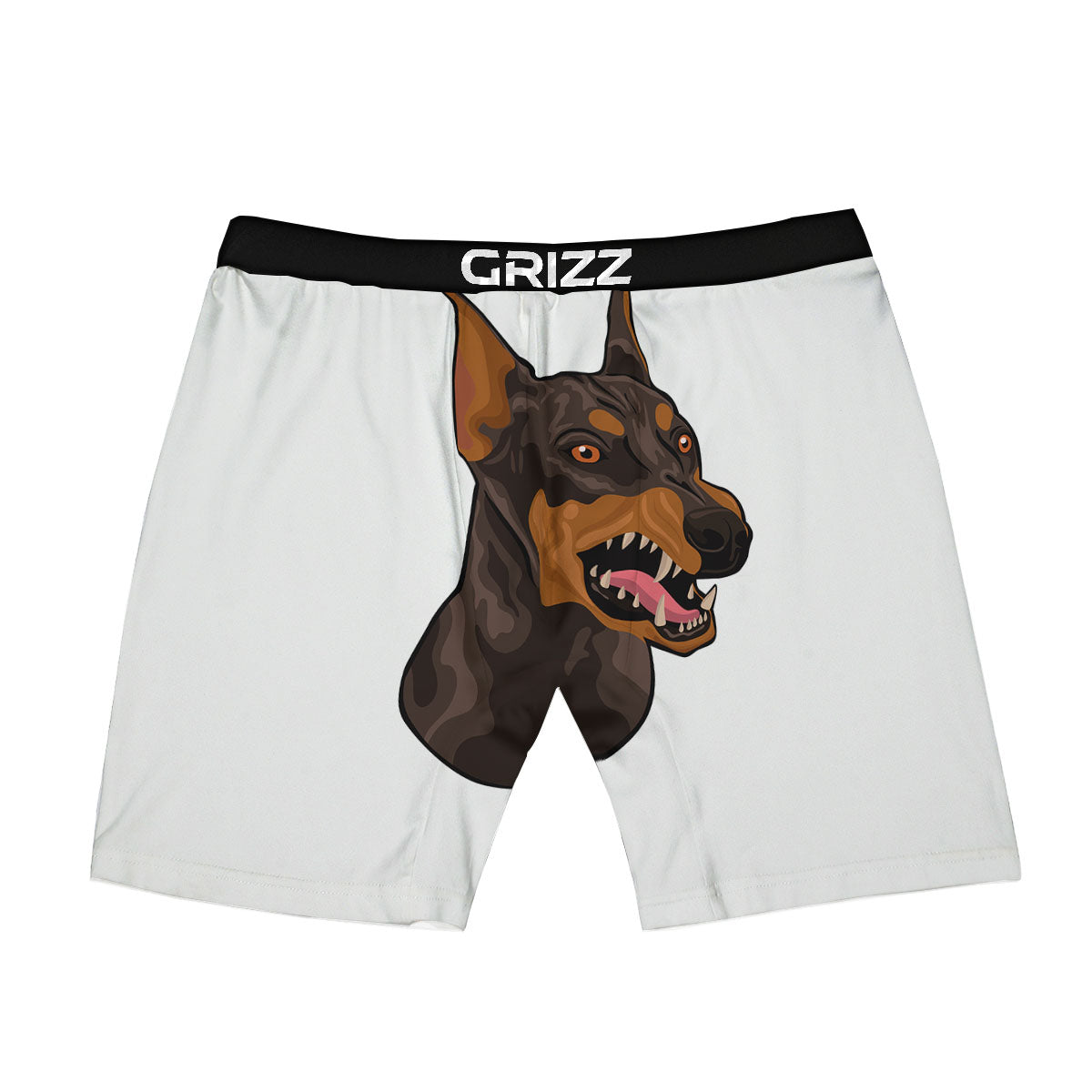 Portrait Dobermann Print Boxer Briefs-grizzshop