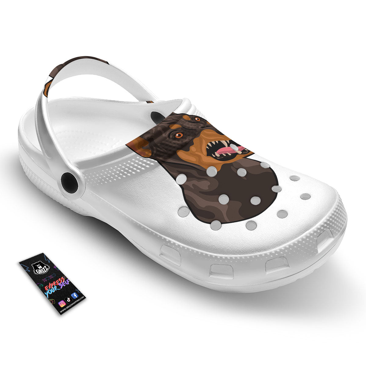 Portrait Dobermann Print Clog-grizzshop