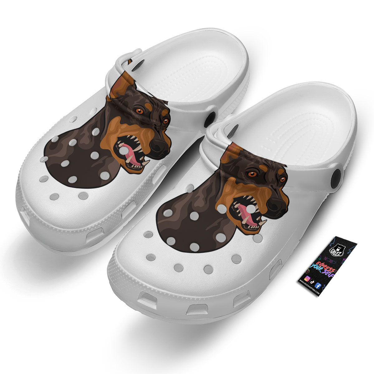 Portrait Dobermann Print Clog-grizzshop