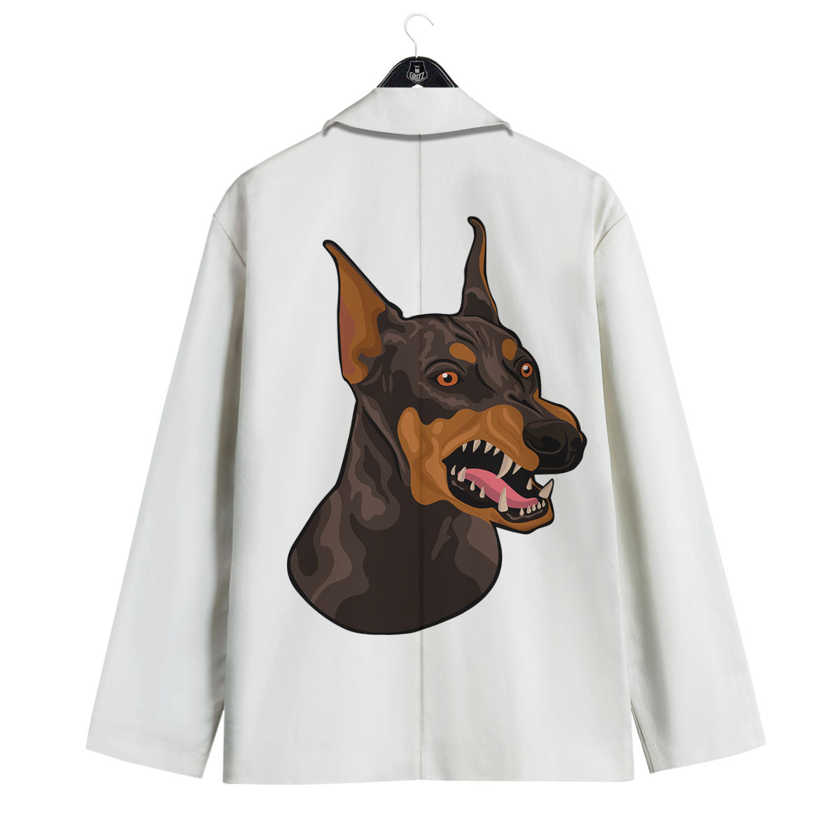 Portrait Dobermann Print Men's Sport Coat-grizzshop