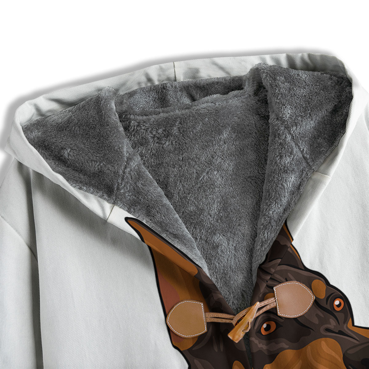 Portrait Dobermann Print Men's Windbreaker Jacket-grizzshop